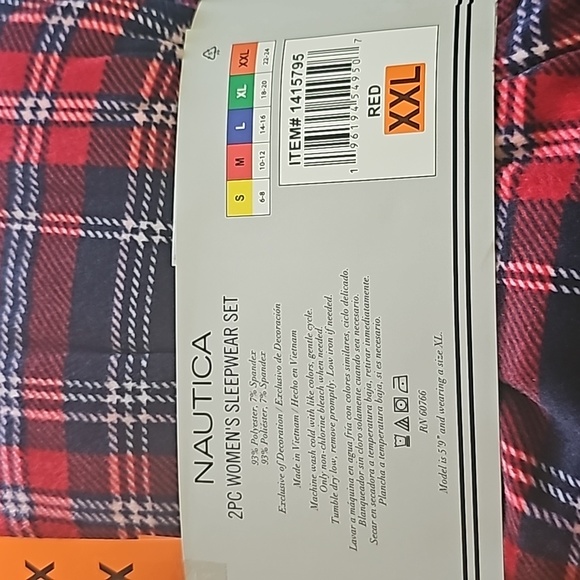 Nautica 2PC Women's Sleepwear Set‎ Silky Strech Fleece. New - Picture 5 of 5